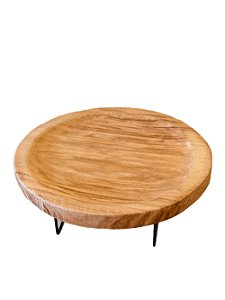 Centro De Mesa Em Madeira E Metal Paula 13x35cm - Mai Home