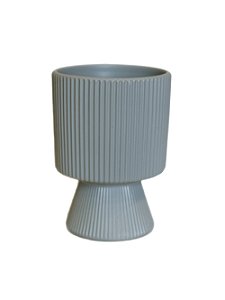 Vaso Moder Troffy Cinza Cerâmica 16X12cm - Mai Home