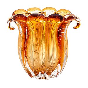 Vaso Murano Italy Ambar 13,5x11,5x10,5cm - Lyor