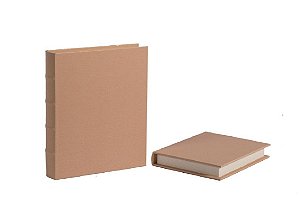 Caixa Formato Livro Em Mdf Bege G - Entrecasa