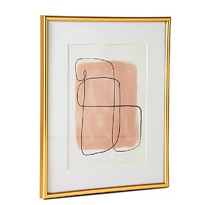 Porta Retrato Com Borda Em Dourado 20x25 CM - Mart