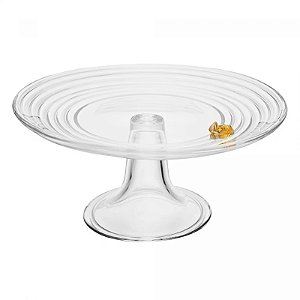 Prato Para Bolo Com Pé Little Bee 19cmx10cm Cristal – Lyor
