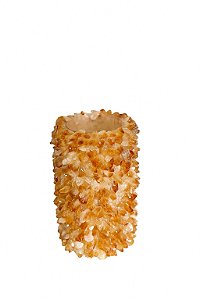 Vaso Versátil Em Pedra Natural Citrino M - 15cm