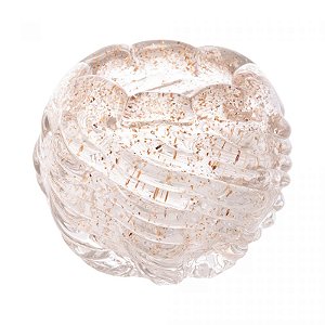 Centro De Mesa De Vidro Italy Transparente E Dourado - Wolff