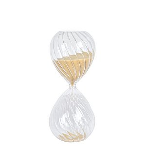 Adorno De Vidro (Ampulheta) 15 Min- Transparente 20CM- Tam G