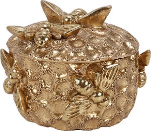 Porta-Jóias Decorativo Bee Happy Dourado – 10x7,5cm - Tuut