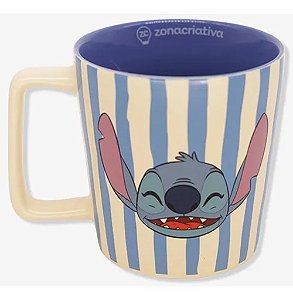 Caneca Buck 400ML Stitch Listrado - Zonacriativa
