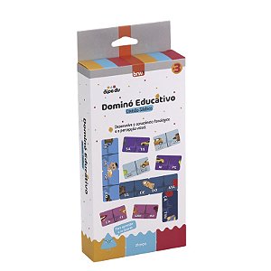 Brinquedo Papel Dominó Divisão Silábica - Com 28 Peças - BRW