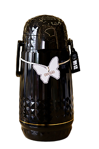 Garrafa Térmica Valentina Preta 1L - Elegância E Eficiência