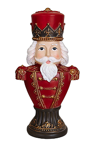 Estátua Quebra-Nozes - 31cm Vermelho - Tokdacasa