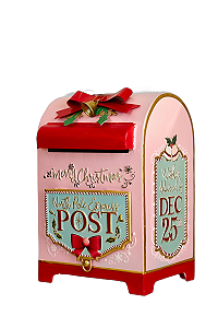 Caixa Correio Natalina - 33cm - Rosa - Tokdacasa