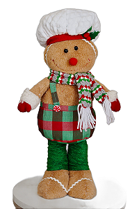 Boneco Gingerbread Natalino - 60cm Colorido - Tokdacasa