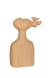 Escultura Mulher Em Poliresina (Pássaro Cabelo) - Mart