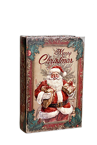 Caixa Livro Decorativo Merry Christmas - 27cm - Tokdacasa
