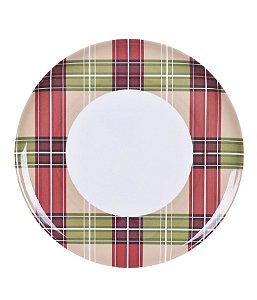 Prato Xadrez Melanina - 26cm - Grillo