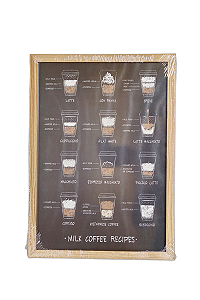 Porta Retrato Parede MDF Café D1 - 22X31,5cm - Tuut