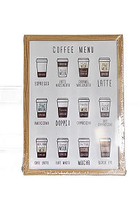 Porta Retrato Parede MDF Café D2 - 22X31,5cm - Tuut