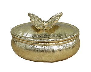 Porta-Jóias Butterfly Dourado – 13x10cm – Tuut