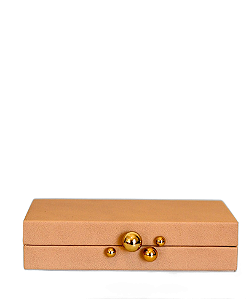 Caixa Em MDF Com Revestimento Em Couro PU - Tam P - Mart