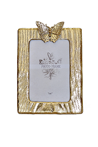 Porta Retrato Butterfly Dourado - 15x21cm - Tuut