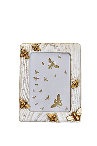 Porta Retrato  Bee Happy Branco - 17x23cm - Tuut