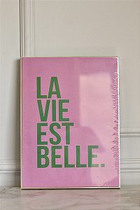 Quadro MDF La Vie Est Belle - 30X40cm - Tuut