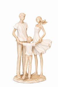 Família Decorativa Casal com Filho - 26cm - Espressione