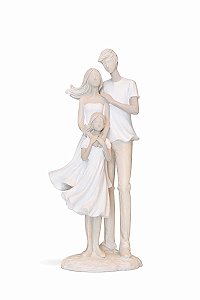 Família Decorativa Casal Com Filha - 26cm - Espressione
