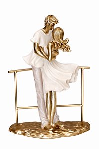 Casal Decorativo com Guarda-chuva - 25cm - Espressione