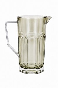 Jarra Acrílico Sextavado Verde C/ Base Trans. - Entrecasa