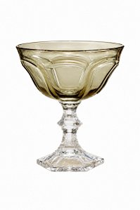 Taça Sorvete Acrí. Sextavado Verde C/ Base Transpa-Entrecasa