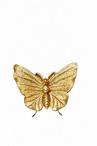 Borboleta Poliresina Dourada 10x7x4,5cm - Tuut