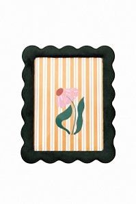 Porta Retrato MDF Veludo Verde Musgo 21,5x17cm - Tuut