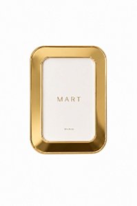 Porta Retrato Em Metal Borda Redonda- Dourado- 10x15cm- Mart