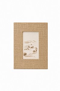 Porta Retrato MDF C/ Revest. Veludo - Nude - 10x15cm - Mart