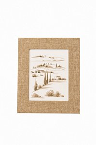 Porta Retrato MDF C/ Revest. Veludo - Nude - 20x25cm - Mart