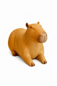 Escultura Capivara Em Poliresina - Sentada - 15cm - Mart