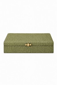 Caixa Em MDF Com Revestimento Em PU - Verde - Tam M - Mart