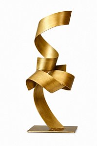 Escultura Em Metal Esfera - Cobre - 46cm - Mart