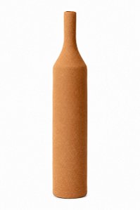 Vaso Em Cerâmica Textura Areia - Caramelo - Tam G - Mart