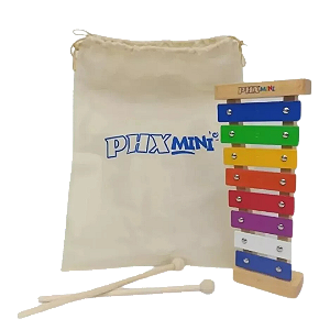 Metalofone Xilofone Infantil Phx Tg8-2 Colorido Com 8 Notas