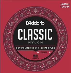D'Addario Clássico EJ27N Encordoamento Para Violão Nylon