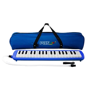 Escaleta Musical 32 Teclas Phx Mini Kq-32 Bl Azul Com Bag