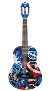Violão Infantil PHX Marvel Capitão América Acústico 6c Nylon