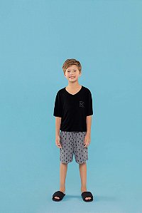 PIJAMA INFANTIL MASCULINO BLACK TEEN