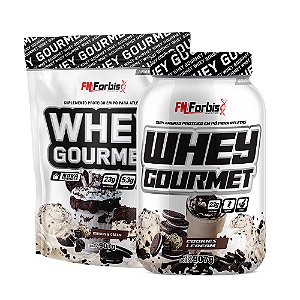 Kit Pote + Refil Whey Protein Gourmet - FN Forbis Nutrition