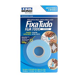 Fita Fixa Tudo Espuma Dupla Face 19mm X 1,5M Ultra Forte