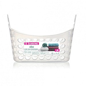 Cesto Prendedores Pregadores Plástico Transparente 1,6L
