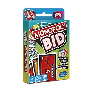 Jogo Cartas Monopoly Bid Estratégia Diversão Família Copag