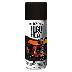 Tinta Esmalte Alta Temperatura Preto Fosco 1093°C Motor